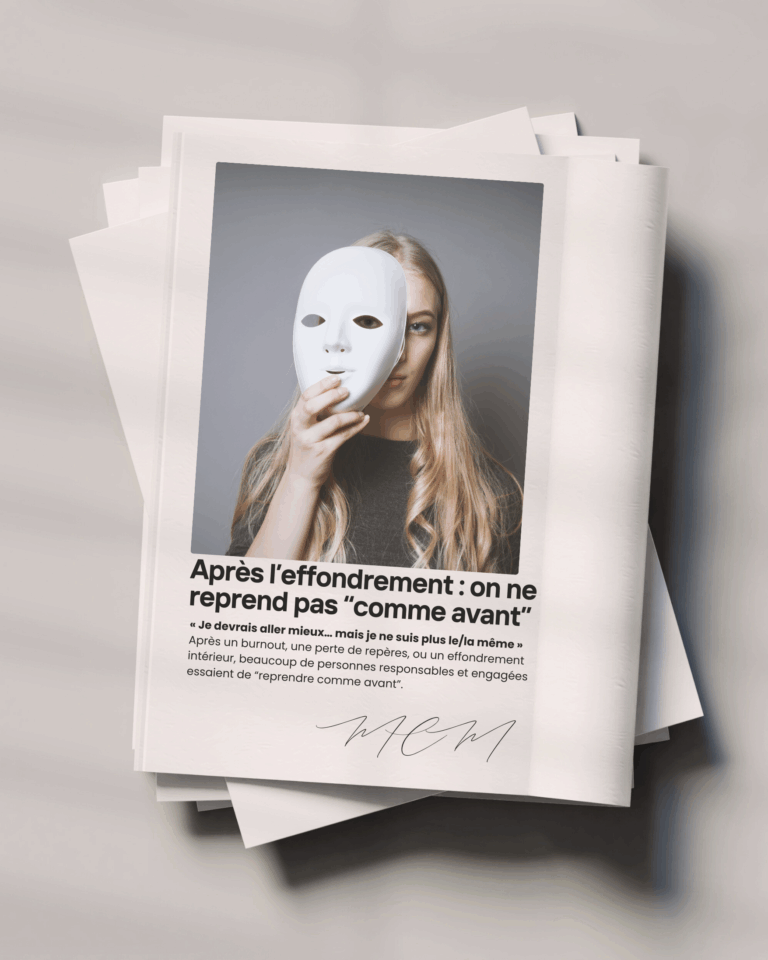 burnout après l'effondrement, on ne reprend pas "comme avant"