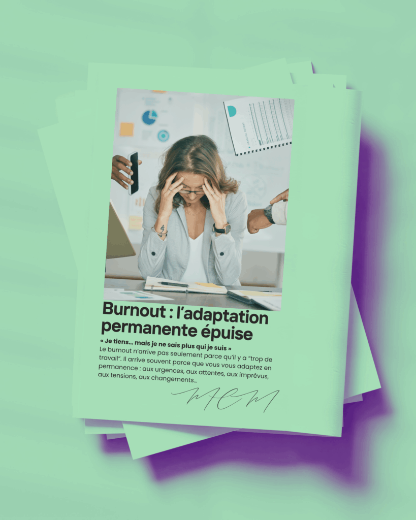 Burnout : l'adaptation permanente épuise